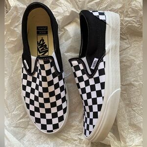 Vans checkerboard classic slip ons